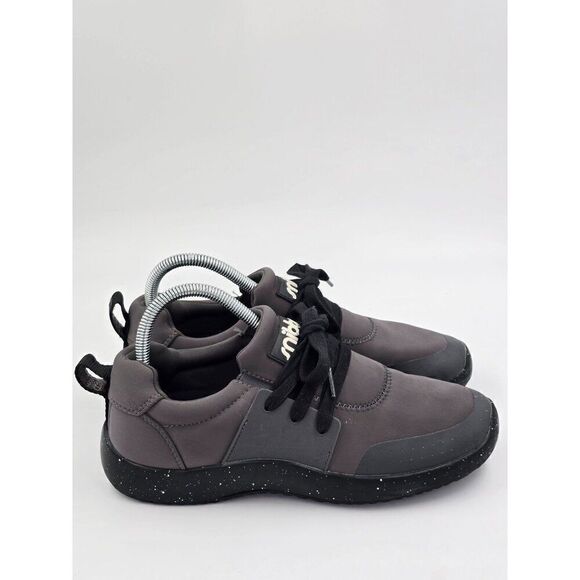 Snibbs Shoes Womens Sz 8.5 Spacecloud slip resistant Sneakers Charcoal Faux Leat - Picture 1 of 8
